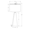 Monarch Specialties I 9726 - Lighting, 27"H, Table Lamp, Black Resin, Beige Shade, Modern - - Mounts For Less