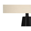Monarch Specialties I 9726 - Lighting, 27"H, Table Lamp, Black Resin, Beige Shade, Modern - - Mounts For Less