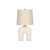 Monarch Specialties I 9728 - Lighting, 25"H, Table Lamp, Cream Resin, Beige Shade, Modern - - Mounts For Less