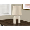 Monarch Specialties I 9728 - Lighting, 25"H, Table Lamp, Cream Resin, Beige Shade, Modern - - Mounts For Less