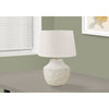 Monarch Specialties I 9729 - Lighting, 20"H, Table Lamp, Cream Concrete, Ivory / Cream Shade, Modern - - Mounts For Less