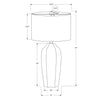 Monarch Specialties I 9731 - Lighting, 27"H, Table Lamp, Cream Ceramic, Ivory / Cream Shade, Modern - - Mounts For Less