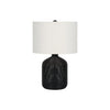 Monarch Specialties I 9734 - Lighting, 23"H, Table Lamp, Black Rattan, Ivory / Cream Shade, Modern - - Mounts For Less