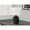 Monarch Specialties I 9734 - Lighting, 23"H, Table Lamp, Black Rattan, Ivory / Cream Shade, Modern - - Mounts For Less