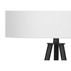 Monarch Specialties I 9735 - Lighting, 63"H, Floor Lamp, Black Metal, Ivory / Cream Shade, Contemporary - - Mounts For Less