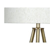 Monarch Specialties I 9736 - Lighting, 63"H, Floor Lamp, Brass Metal, Ivory / Cream Shade, Contemporary - - Mounts For Less