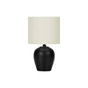 Monarch Specialties I 9738 - Lighting, 17"H, Table Lamp, Black Ceramic, Ivory / Cream Shade, Transitiona - - Mounts For Less