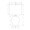 Monarch Specialties I 9738 - Lighting, 17"H, Table Lamp, Black Ceramic, Ivory / Cream Shade, Transitiona - - Mounts For Less
