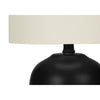 Monarch Specialties I 9738 - Lighting, 17"H, Table Lamp, Black Ceramic, Ivory / Cream Shade, Transitiona - - Mounts For Less