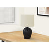 Monarch Specialties I 9738 - Lighting, 17"H, Table Lamp, Black Ceramic, Ivory / Cream Shade, Transitiona - - Mounts For Less