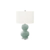 Monarch Specialties I 9743 - Lighting, 25"H, Blue Ceramic, Ivory / Cream Shade, Contemporary - - Mounts For Less