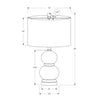 Monarch Specialties I 9744 - Lighting, 25"H, Cream Ceramic, Ivory / Cream Shade, Contemporary - - Mounts For Less