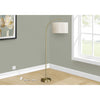 Monarch Specialties I 9750 - Lighting, 65"H, Floor Lamp, Brass Metal, Ivory / Cream Shade, Contemporary - - Mounts For Less
