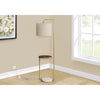 Monarch Specialties I 9754 - Lighting, 67"H, Floor Lamp, Usb Port Included, Brass Metal, Beige Shade, Contemporary - - Mounts For Less