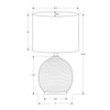Monarch Specialties I 9764 - Lighting, 16"H, Black Resin, Ivory / Cream Shade, Contemporary - - Mounts For Less