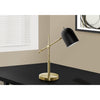 Monarch Specialties I 9766 - Lighting, 18"H, Brass Metal, Black Shade, Contemporary - - Mounts For Less