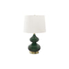 Monarch Specialties I 9768 - Lighting, 24"H, Green Glass, Ivory / Cream Shade, Contemporary - - Mounts For Less
