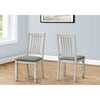 Monarch Speicalties I 1256 - Dining Chair, 38" Height, Set Of 2, Side, Upholstered, Kitchen, Dining Room, Antique Grey, Grey Fabric, Transitional - - Mounts For Less
