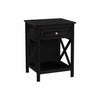 Monarch Speicalties I 3986 - Accent Table, End, Side Table, 2 Tier, Bedroom, Nightstand, Lamp, Storage Drawer, Black Veneer, Transitional - - Mounts For Less