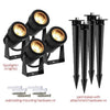 Monster - Set of 4 Outdoor Smart Garden LED Flood Lights, 5 Meter Length, Black - - Mounts For Less
