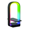Monster - Sound-Responsive LED Light with Headphone Stand and Built-in Wireless Charger, Black - - Mounts For Less