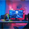 Monster - Sound-Responsive LED Light with Headphone Stand and Built-in Wireless Charger, Black - - Mounts For Less