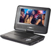Naxa - Portable DVD Player With 7" Rotating LCD Screen, Black - - Mounts For Less