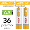 RCA - 36 Pack AA Alkaline Batteries, Long Lasting Power, Mercury Free - - Mounts For Less