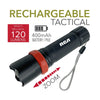 RCA RFL5001 - LED Flashlight, Rechargeable, Super Brigh 120 Lumens with Zoom - - Mounts For Less