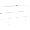 SUA-V - Ashton Thermally Fused Laminate Headboard, Queen Size, White - - Mounts For Less