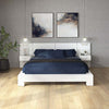 SUA-V - ZEN Thermally Fused Laminate Bedhead, Queen Size, White - - Mounts For Less
