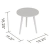Safdie & Co Accent Table Round - 18" Diameter Marble with Black Wood Base for Living Room - - Mounts For Less