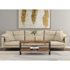 Safdie & Co Coffee Table 47.25" Long Brown Reclaimed Wood Look and Black Metal - - Mounts For Less