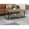 Safdie & Co Coffee Table 47.25" Long Dark Taupe and Black Metal - - Mounts For Less