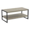 Safdie & Co Coffee Table 47.25" Long Dark Taupe and Black Metal - - Mounts For Less
