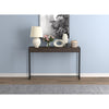 Safdie & Co Console Table 47" Long Dark Brown Reclaimed Wood Look Black Metal - - Mounts For Less