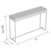 Safdie & Co Console Table 47" Long Dark Taupe and Black Metal - - Mounts For Less