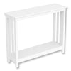 Safdie & Co Entryway Table Console Table Sofa Couch Table Accent Table - 39" Long White with 1 Shelf for Living Room - - Mounts For Less