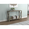 Safdie & Co Entryway Table Console Table Sofa Couch Table Accent Table - 46" Long Dark Taupe with 1 Shelf and Metal Sides for Living Room - - Mounts For Less