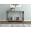 Safdie & Co Entryway Table Console Table Sofa Couch Table Accent Table - 46" Long Dark Taupe with 1 Shelf and Metal Sides for Living Room - - Mounts For Less