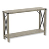 Safdie & Co Entryway Table Console Table Sofa Couch Table Accent Table - 46" Long Dark Taupe with 1 Shelf and Metal Sides for Living Room - - Mounts For Less