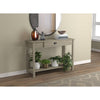Safdie & Co Entryway Table Console Table Sofa Couch Table Accent Table - 47" Long Dark Taupe with 1 Drawer and Black Metal Handle for Living Room - - Mounts For Less