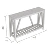 Safdie & Co Entryway Table Console Table Sofa Couch Table Accent Table - 52" Long Dark Taupe with 1 Shelf for Living Room - - Mounts For Less