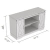 Safdie & Co TV Stand - 48" Long Brown Reclaimed Wood with 2 Sliding Doors and 3 Shelves for Living Room - - Mounts For Less