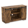 Safdie & Co TV Stand - 48" Long Brown Reclaimed Wood with 2 Sliding Doors and 3 Shelves for Living Room - - Mounts For Less