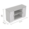 Safdie & Co TV Stand - 48" Long Dark Taupe with 2 Sliding Doors and 3 Shelves for Living Room - - Mounts For Less