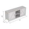 Safdie & Co TV Stand - 58" Long Brown Reclaimed Wood with 2 Closed Doors and 2 Shelves for Living Room - - Mounts For Less