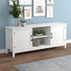 Safdie & Co TV Stand - 58" Long White with 2 Closed Doors and 2 Shelves for Living Room - - Mounts For Less