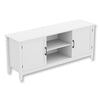 Safdie & Co TV Stand - 58" Long White with 2 Closed Doors and 2 Shelves for Living Room - - Mounts For Less
