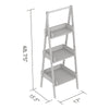 Safdie & Co Wall Shelf 49" High 3 Tier With Borders White and Gold Metal - - Mounts For Less
